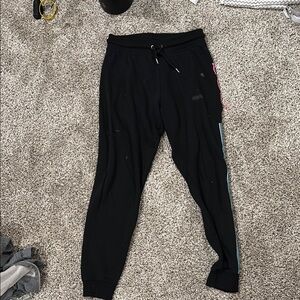 bebe Black Jogger Sweatpants with Tapered Legs